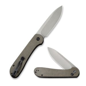 CIVIVI Button Lock Elementum Green Micarta
