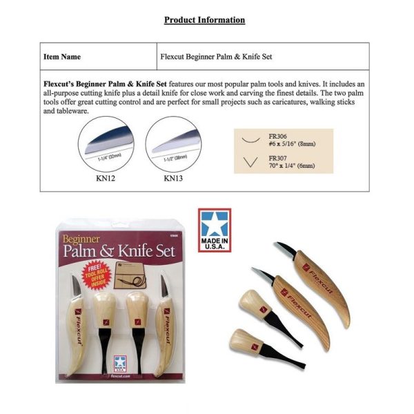 Flexcut Palm Knife Set FLEXKN600 Information