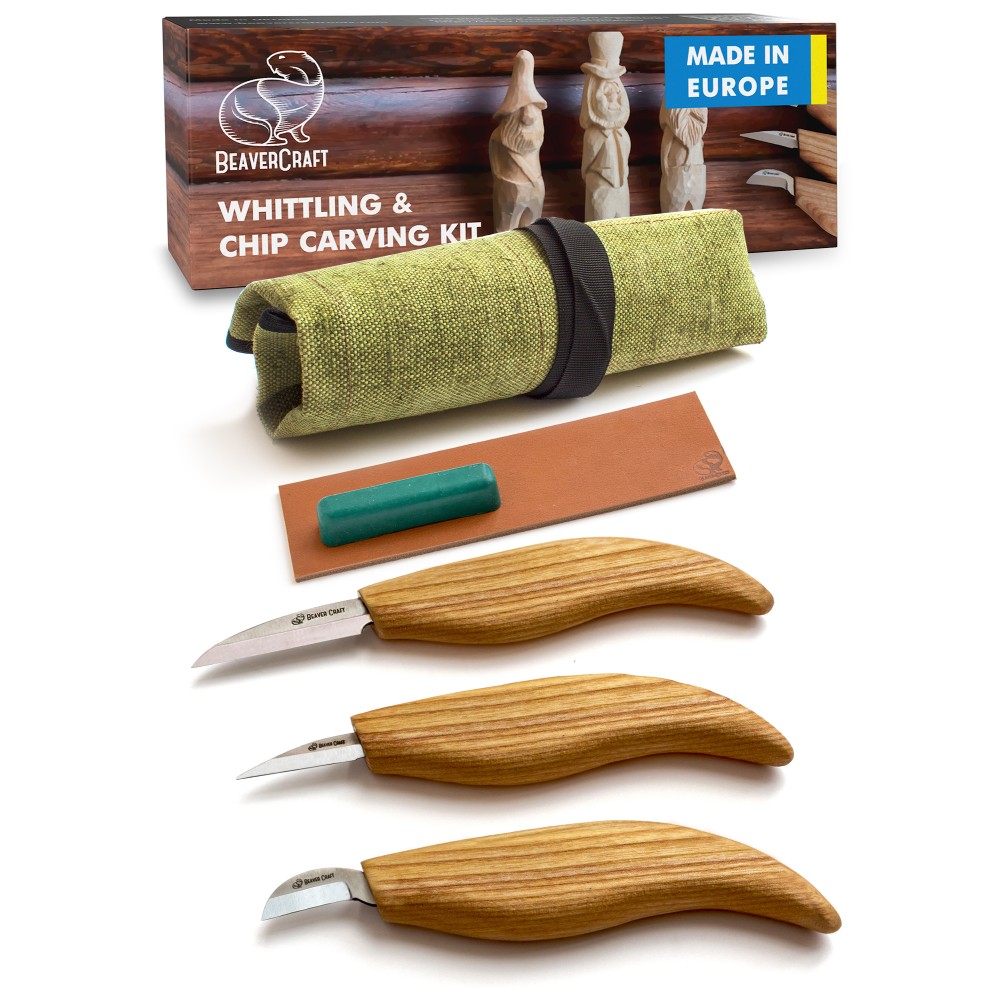 BeaverCraft Starter Wood Carving Knife Set | S15
