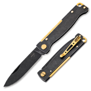 Böker Plus Atlas Black Stonewash Brass | 01BO859