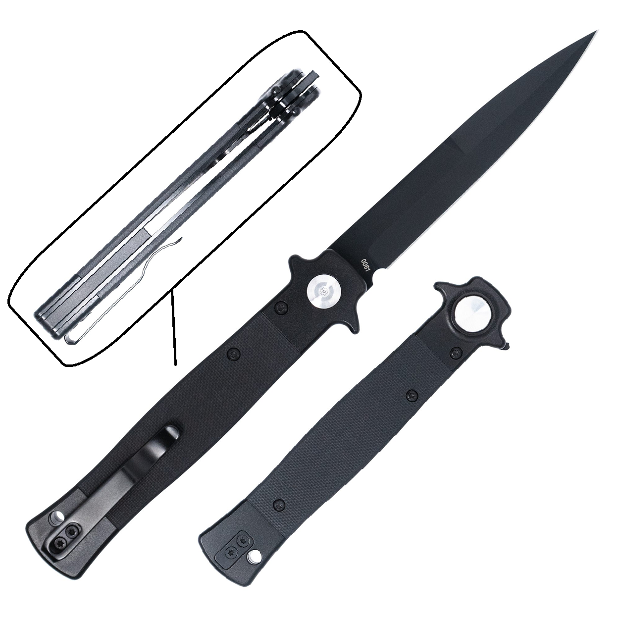 CobraTec Stiletto Button Lock Black