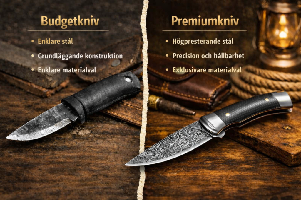 Skillnaden mellan en billig och dyr kniv