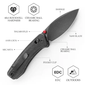 Trivisa Koala Black Micarta EDC